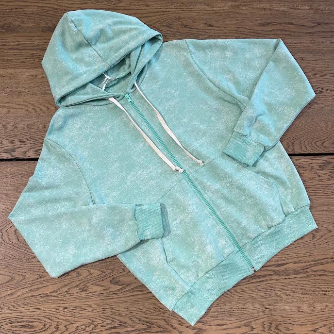 FELPA LEGGERA ZIP MARMORIZZATA